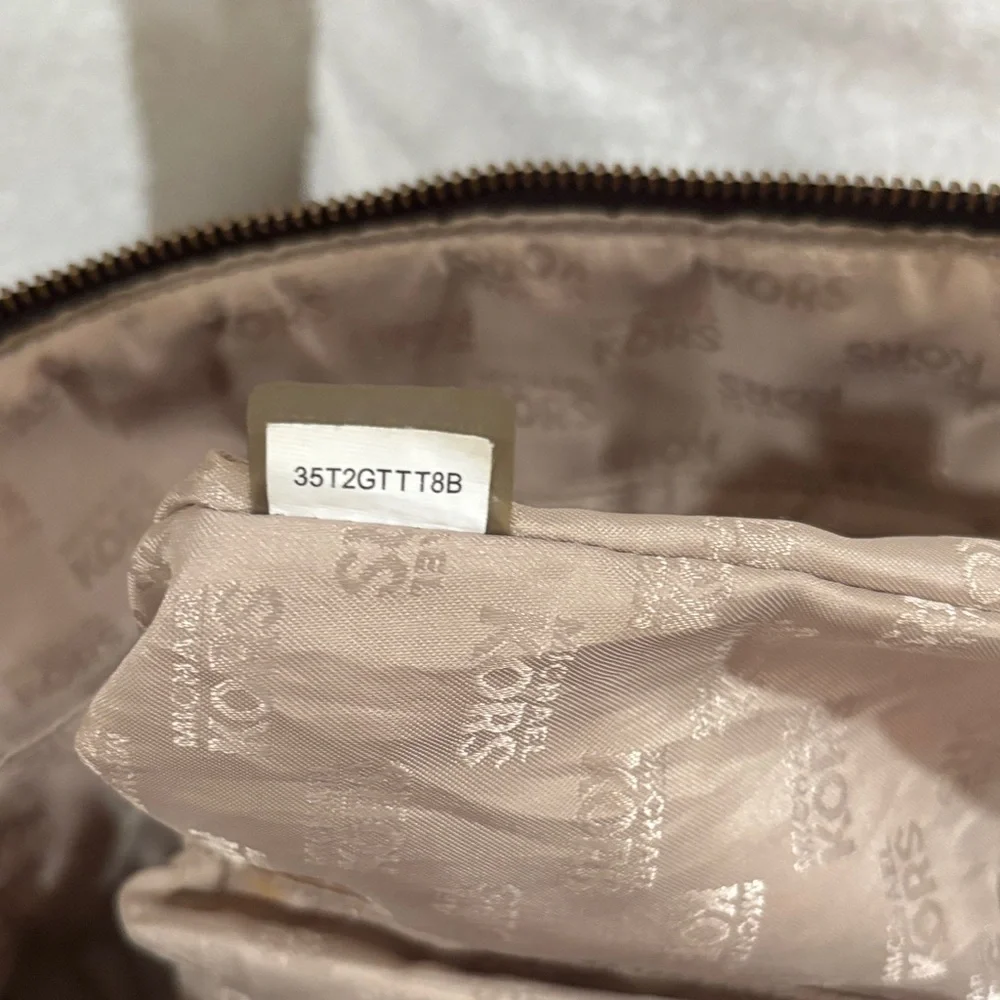 Michael Kors Dark Brown Tote with Gold Accents - Picture 8 of 8